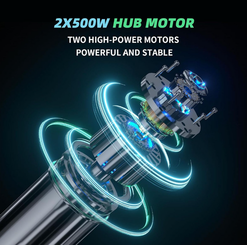 Quiet dual 500 W hubs