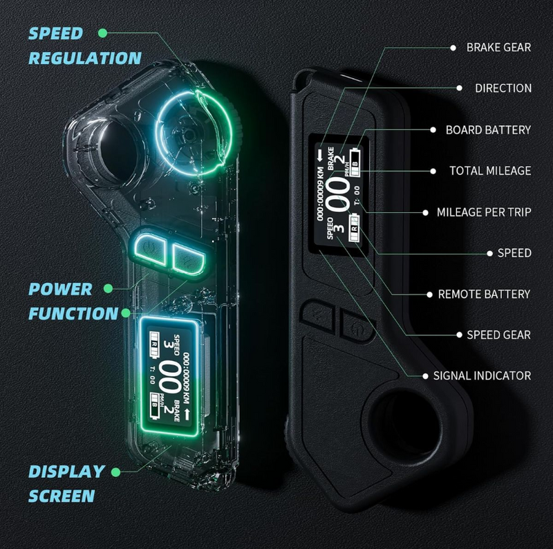 LCD remote, 4 gears