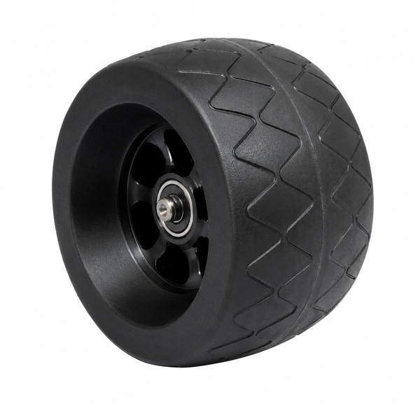 Journ-E Spartan 105 by 60 mm wide Cloud wheels for electric skateboards — top deck view