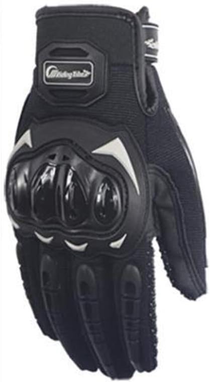 Journ-E protective full-finger electric skateboard riding gloves in black — top deck view